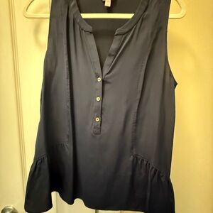 Lilly Pulitzer Navy Sleeveless Blouse